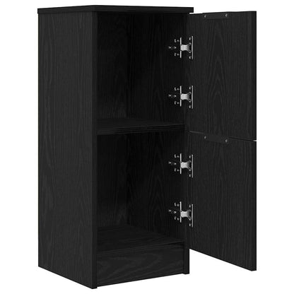 vidaXL Sideboard 2 pcs Black Oak 30 x 30 x 70 cm Engineered Wood 5