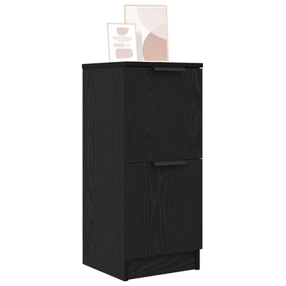 vidaXL Sideboard 2 pcs Black Oak 30 x 30 x 70 cm Engineered Wood 3