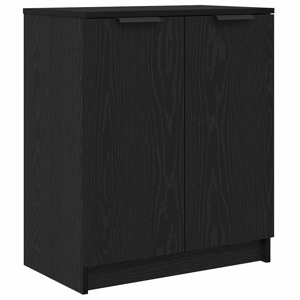 vidaXL Shoe Cabinet Black Oak 59 x 35 x 70 cm Engineered Wood 2