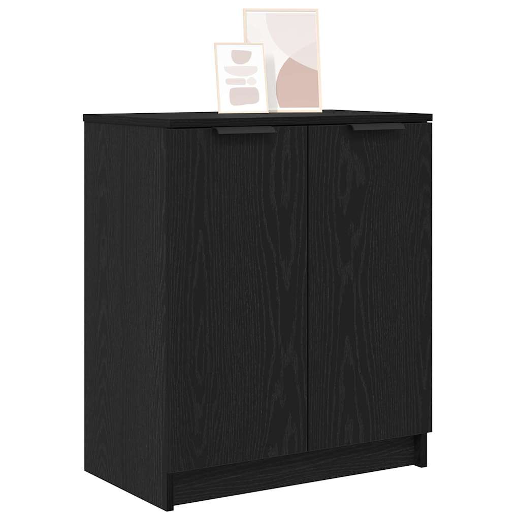 vidaXL Shoe Cabinet Black Oak 59 x 35 x 70 cm Engineered Wood 3