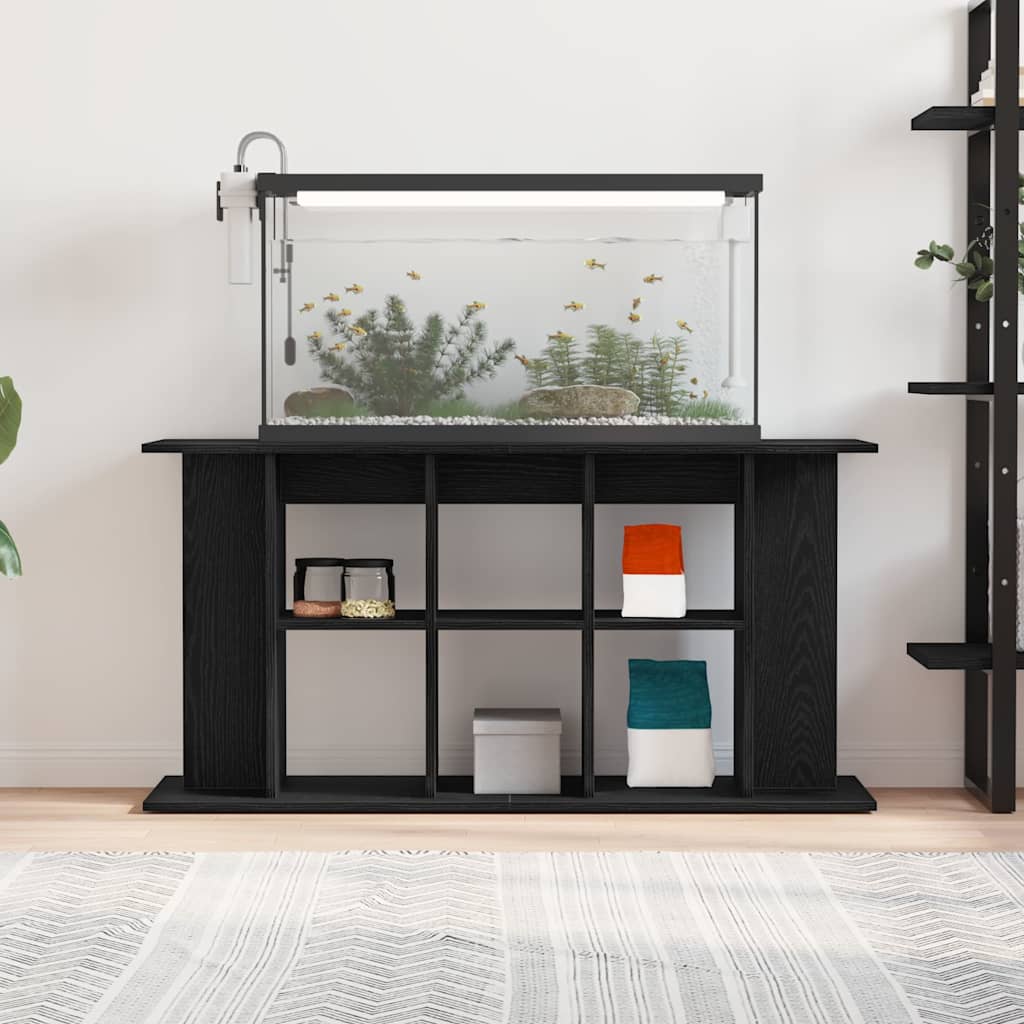 vidaXL Aquarium Stand Black Oak 120x40x60 cm Engineered Wood 3