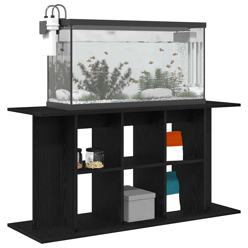 vidaXL Aquarium Stand Black Oak 120x40x60 cm Engineered Wood 4