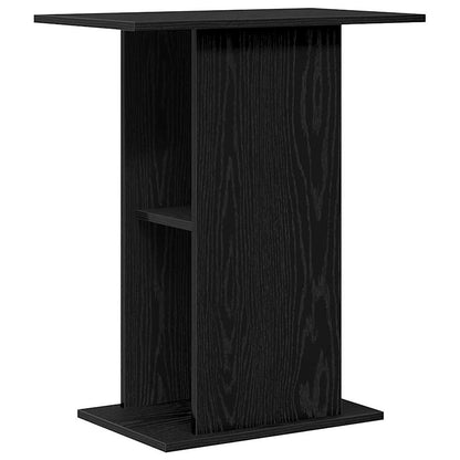vidaXL Aquarium Stand Black Oak 60.5x36x72.5 cm Engineered Wood 2