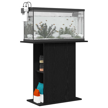 vidaXL Aquarium Stand Black Oak 75x36x72.5 cm Engineered Wood 4