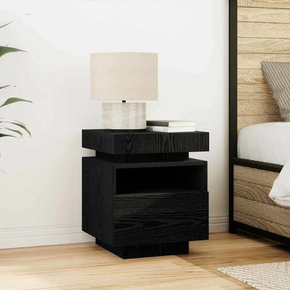 vidaXL Bedside Cabinet 2 pcs Black Oak 40 x 39 x 48.5 cm 4