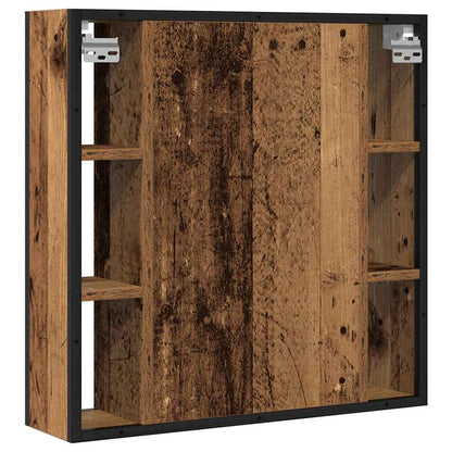 vidaXL Bathroom Mirror Cabinet Old Wood 60x16x60 cm Engineered Wood 6