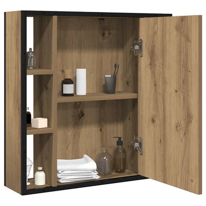 vidaXL Bathroom Mirror Cabinet Artisan Oak 60x16x60 cm Engineered Wood 3