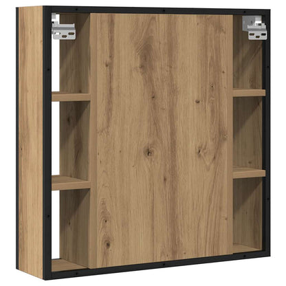 vidaXL Bathroom Mirror Cabinet Artisan Oak 60x16x60 cm Engineered Wood 6