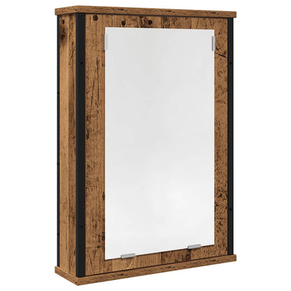 vidaXL Bathroom Mirror Cabinet Old Wood 42x12x60 cm Engineered Wood 2