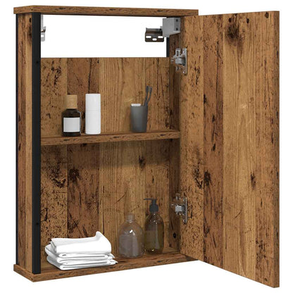 vidaXL Bathroom Mirror Cabinet Old Wood 42x12x60 cm Engineered Wood 3