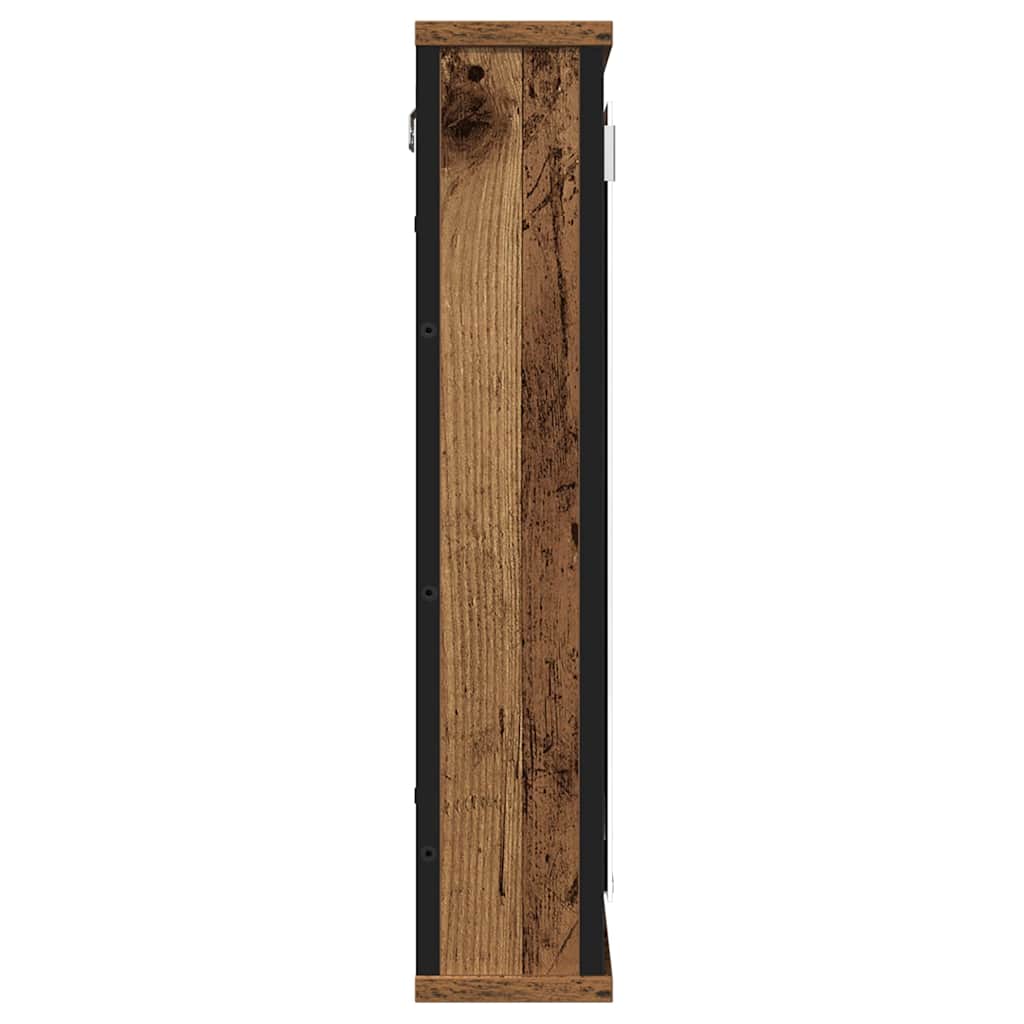 vidaXL Bathroom Mirror Cabinet Old Wood 42x12x60 cm Engineered Wood 5