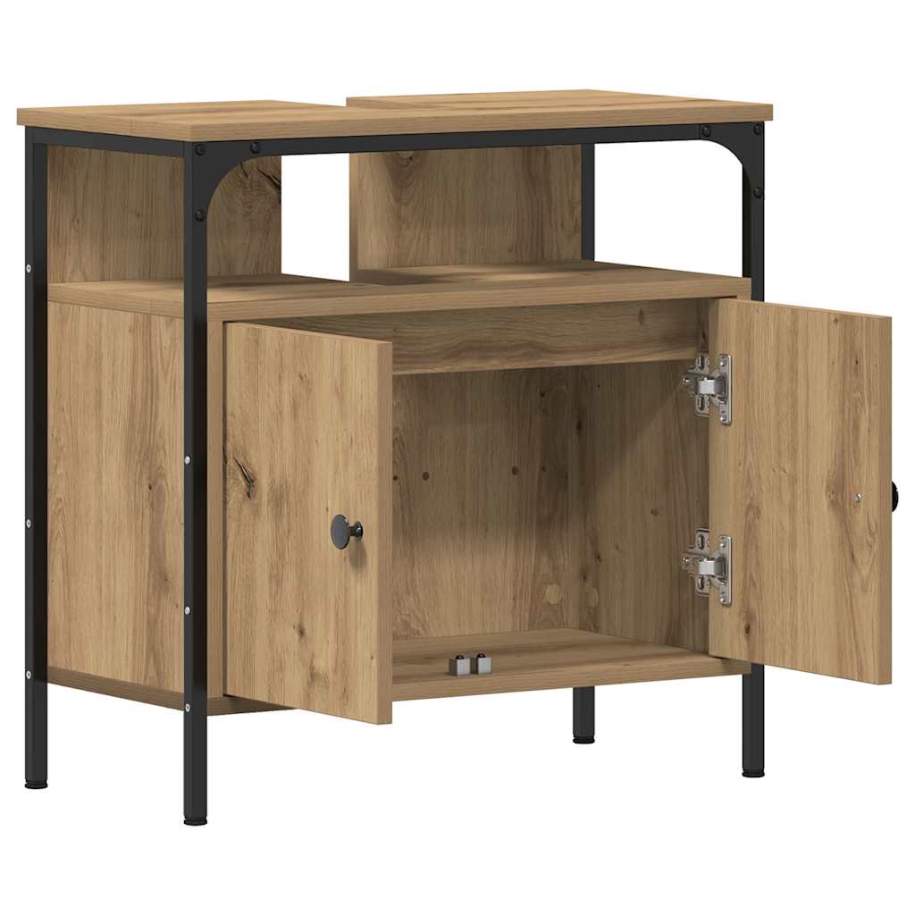 vidaXL Bathroom Sink Cabinet Artisan Oak 60x30x60 cm Engineered Wood 4