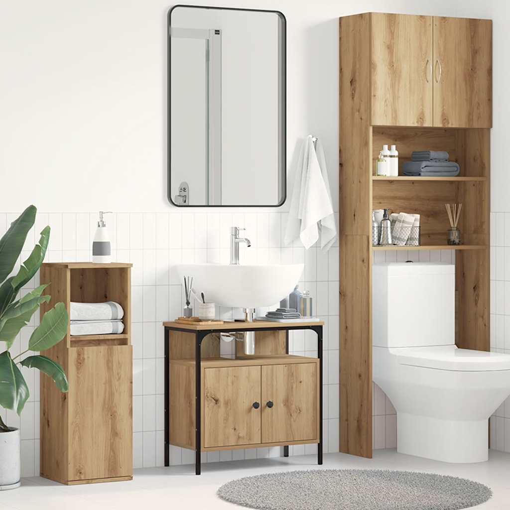 vidaXL Bathroom Sink Cabinet Artisan Oak 60x30x60 cm Engineered Wood 1