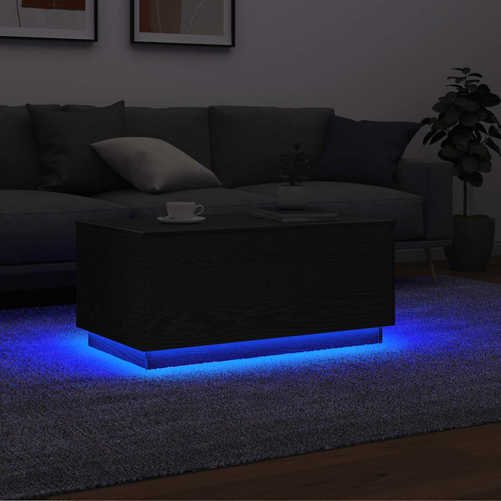 vidaXL Coffee Table with LED Lights 50x49x40 cm