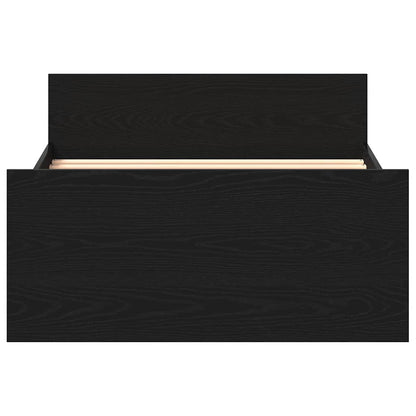 vidaXL Bed Frame without Mattress Black Oak 75x190 cm Engineered Wood 5