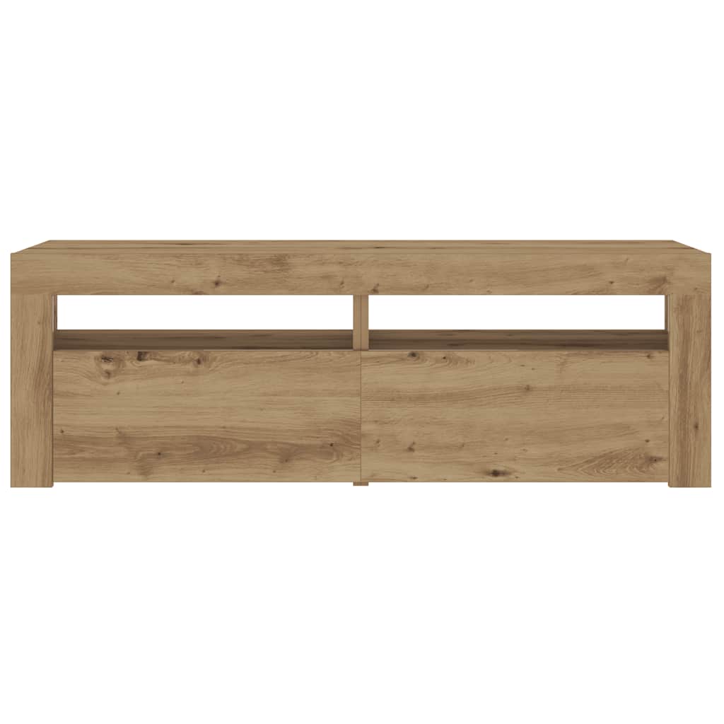 vidaXL Bedside Cabinets 2 pcs with LEDs Artisan Oak 60x35x40 cm 6