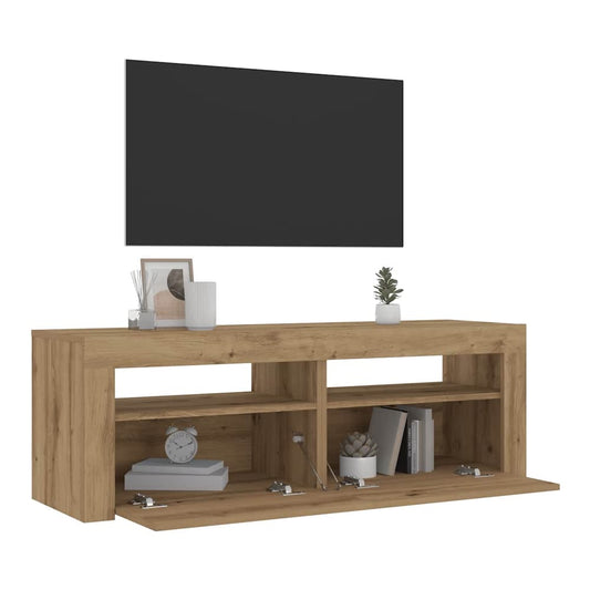Bedside Cabinets 2 pcs with LEDs 60x35x40 cm Artisan oak