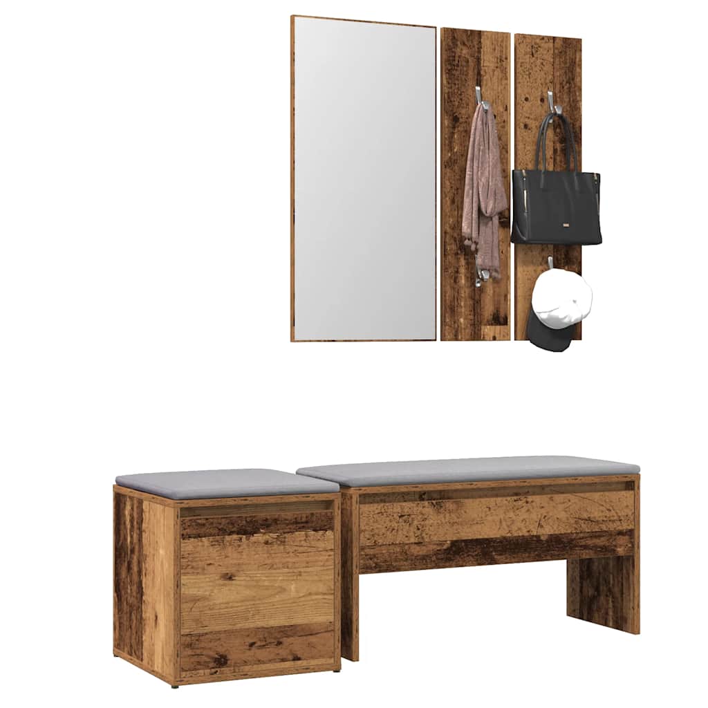 Hallway Furniture Set Engineered Wood Old wood