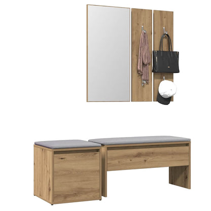 Hallway Furniture Set Engineered Wood Artisan oak