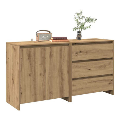 2 Piece Sideboard Engineered Wood Artisan oak