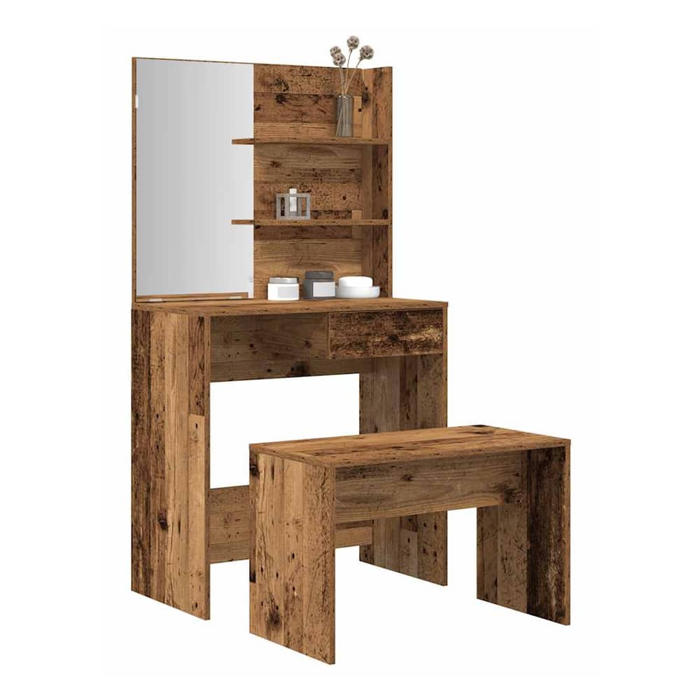 Dressing Table Set 74,5x40x141 cm Old wood