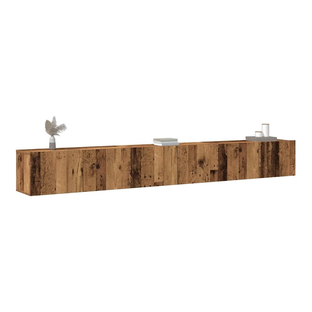 3 Piece TV Cabinet Set Engineered Wood Width 80 cm Old wood