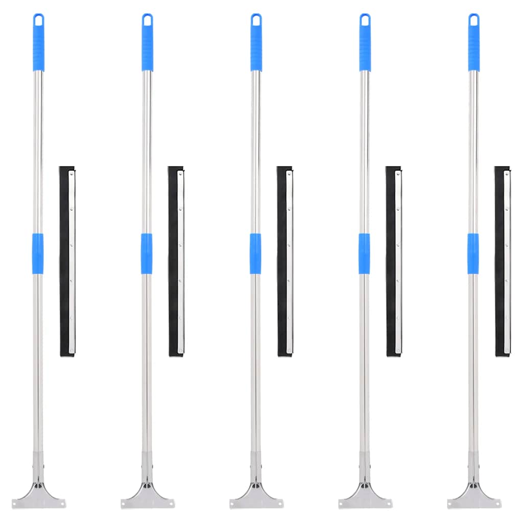 vidaXL Floor Squeegees 5 pcs 45x122.5 cm Steel and Rubber 1