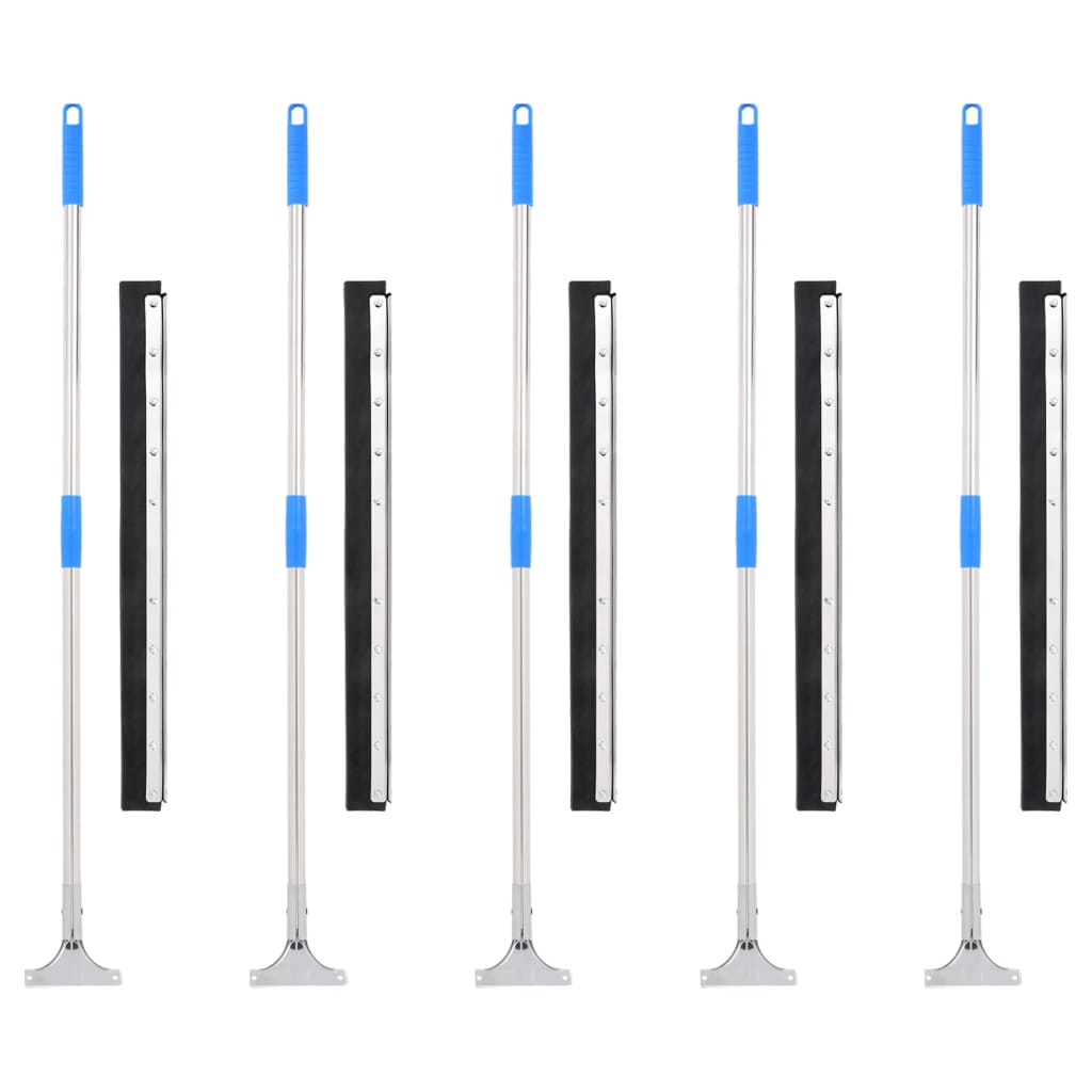 vidaXL Floor Squeegees 5 pcs 75x122.5 cm Steel and Rubber 1