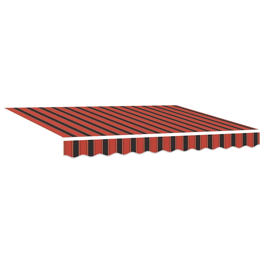 vidaXL Awning Canopy Replacement for 2.5x2 m Orange Red & Brown Stripe 2