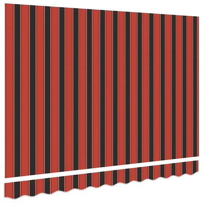 vidaXL Awning Canopy Replacement for 2.5x2 m Orange Red & Brown Stripe 4