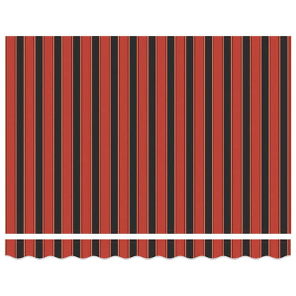 vidaXL Awning Canopy Replacement for 2.5x2 m Orange Red & Brown Stripe 5