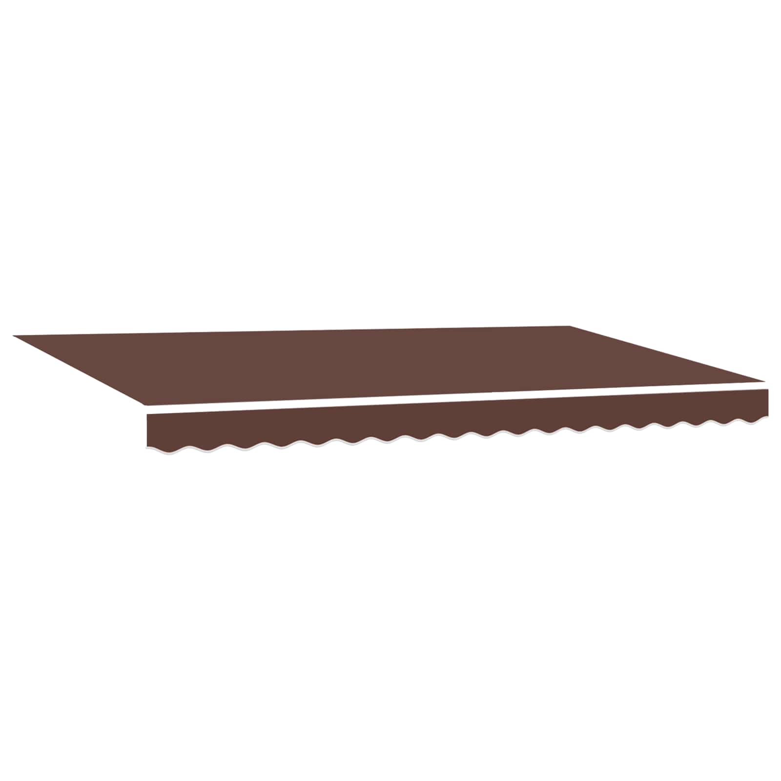 vidaXL Awning Canopy Replacement for 4x2 m Brown Polyester 2