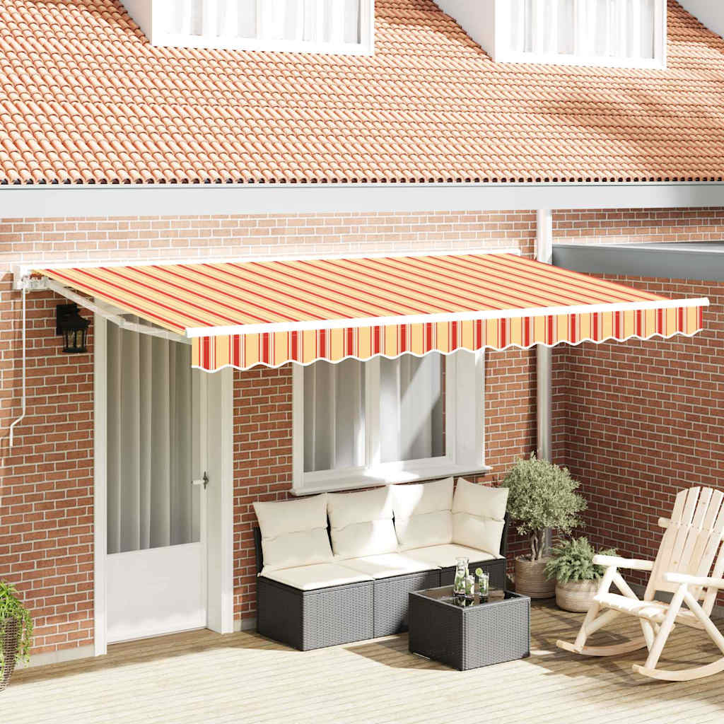 vidaXL Awning Canopy Replacement for 4x2 m Yellow & Orange Stripe 1