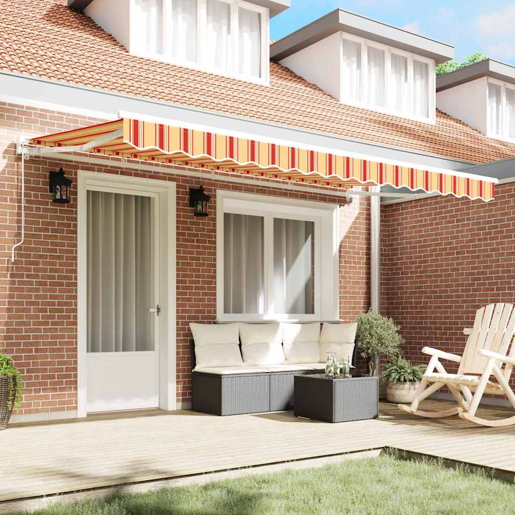 vidaXL Awning Canopy Replacement for 4x2 m Yellow & Orange Stripe 3