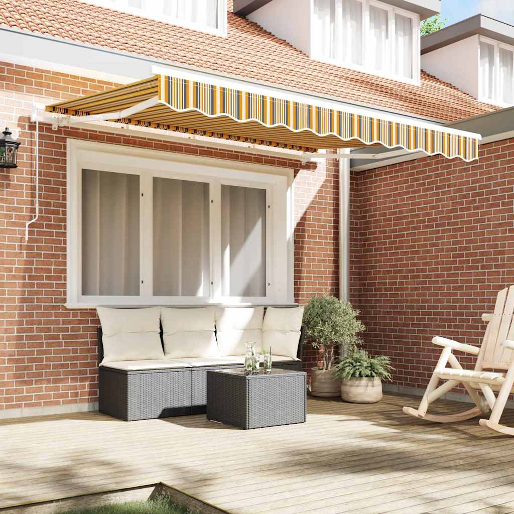 vidaXL Awning Canopy Replacement for 2.5x2 m Orange & Black Stripe 3