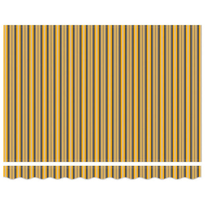vidaXL Awning Canopy Replacement for 2.5x2 m Orange & Black Stripe 5