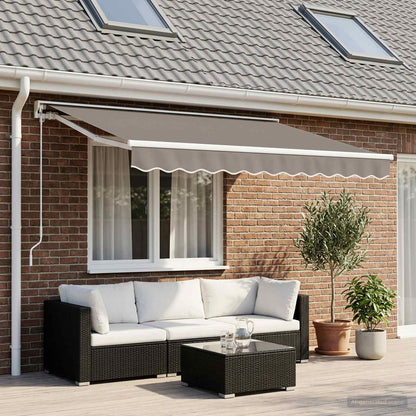 vidaXL Awning Canopy Replacement for 3x2.5 m Light Grey Polyester 1