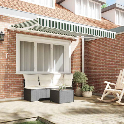 vidaXL Awning Canopy Replacement for 3x2.5 m Green & White Stripe 3