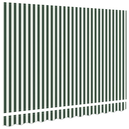 vidaXL Awning Canopy Replacement for 3x2.5 m Green & White Stripe 4