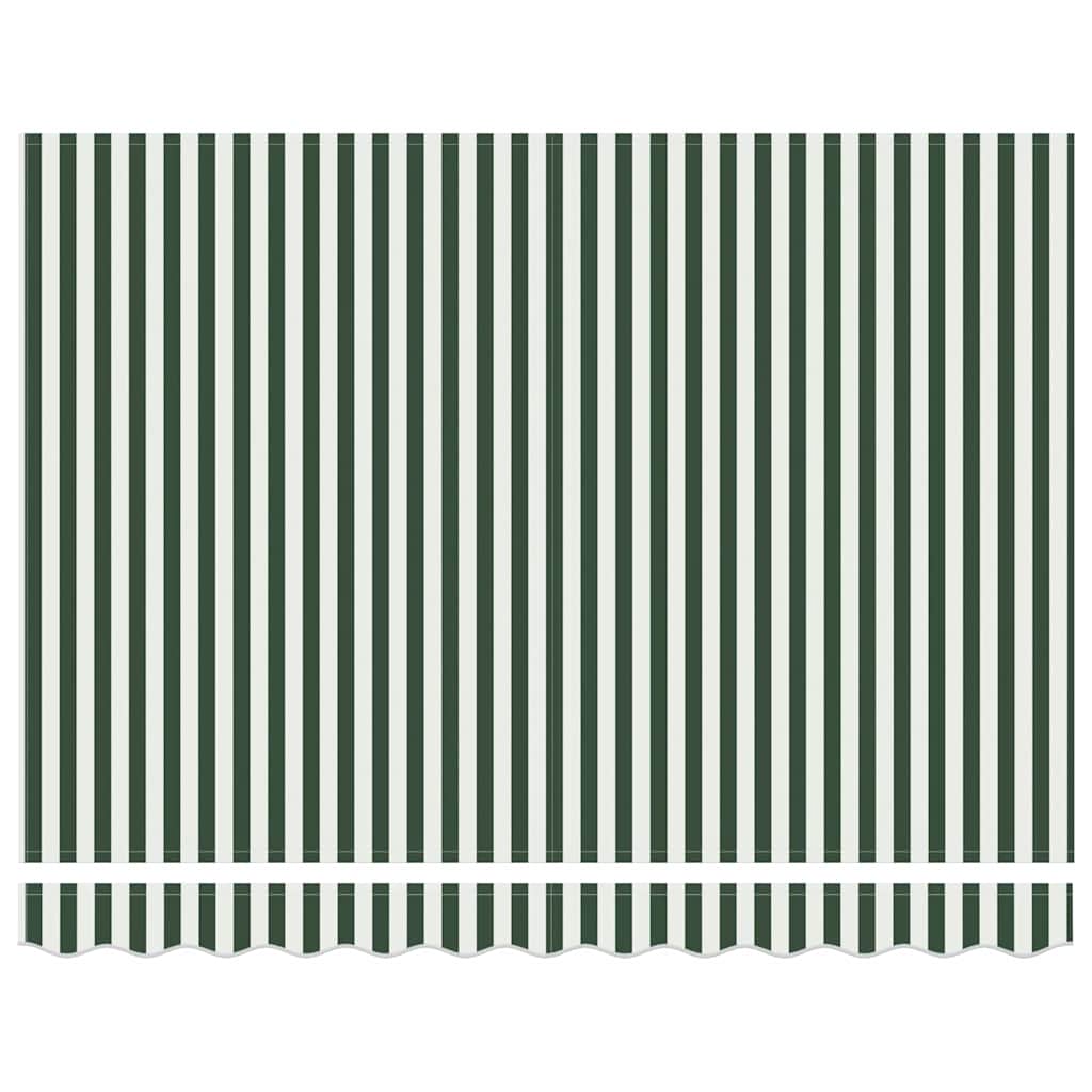vidaXL Awning Canopy Replacement for 3x2.5 m Green & White Stripe 5