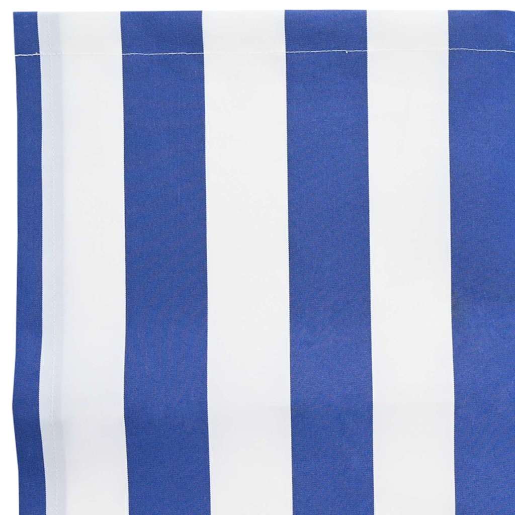 vidaXL Awning Replacement Fabric Blue and White 1000 x 160 cm 4