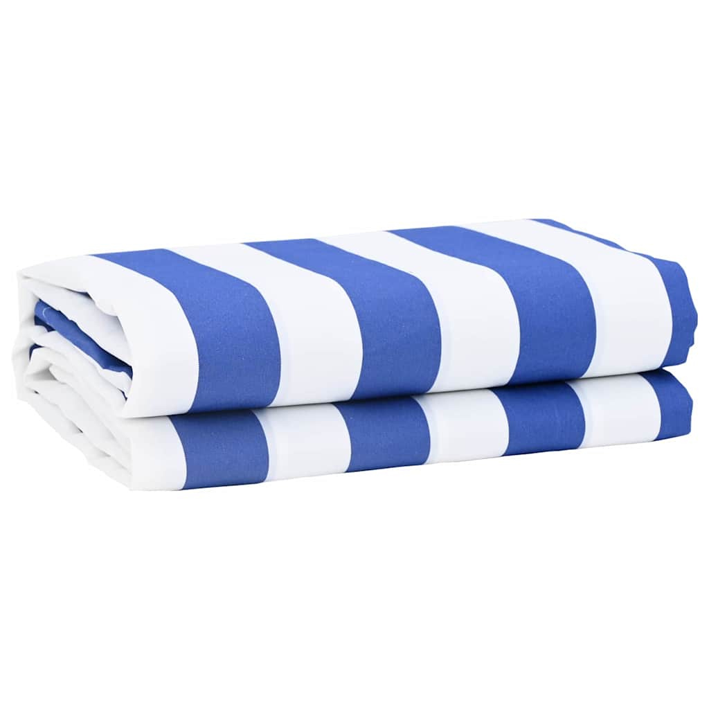 vidaXL Awning Replacement Fabric Blue and White 1000 x 160 cm 1
