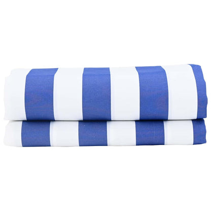 vidaXL Awning Replacement Fabric Blue and White 1000 x 160 cm 2