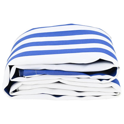 vidaXL Awning Replacement Fabric Blue and White 1000 x 160 cm 3