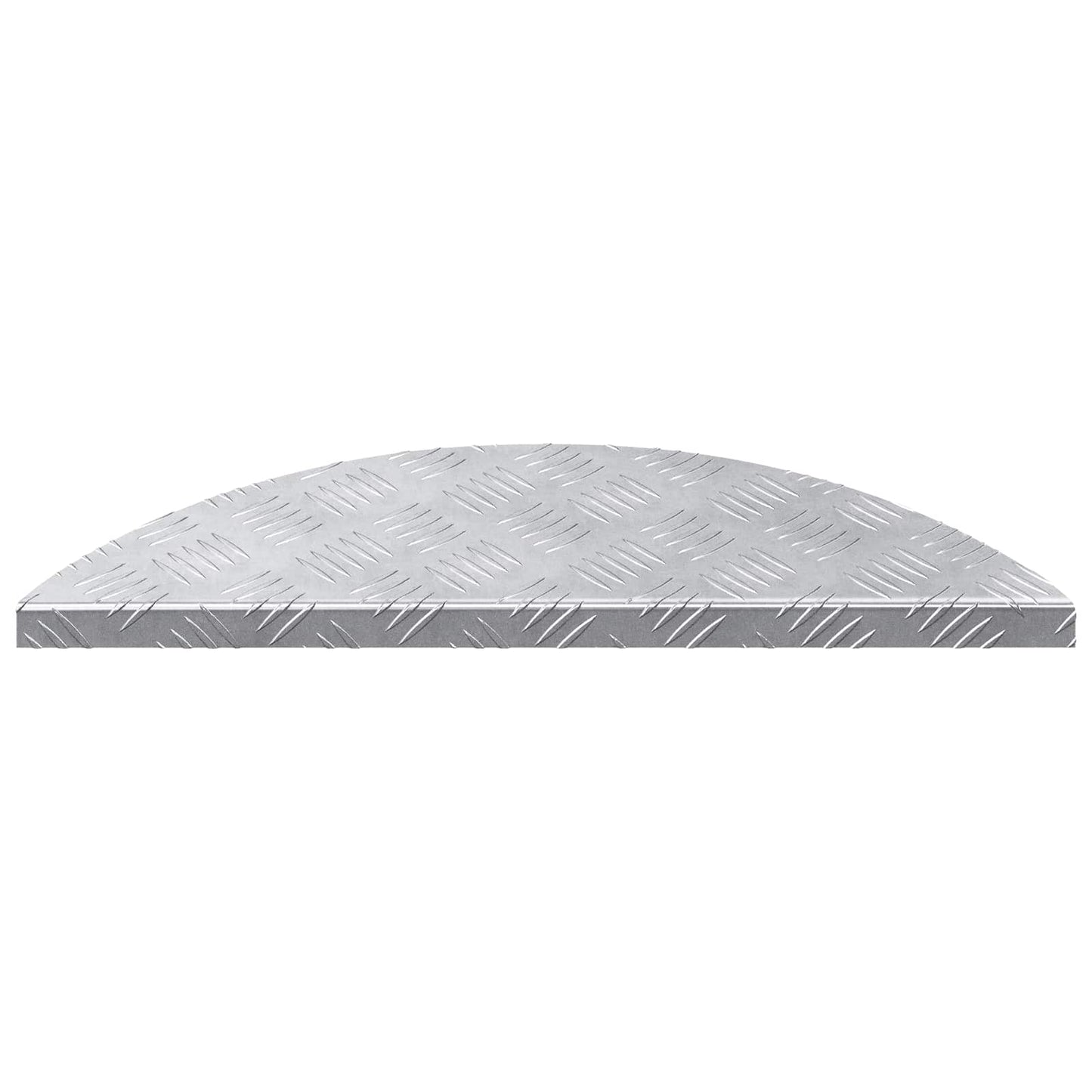 vidaXL Stair Tread 10 pcs 60 x 18 x 2.5 cm Silver Aluminium Crescent 2
