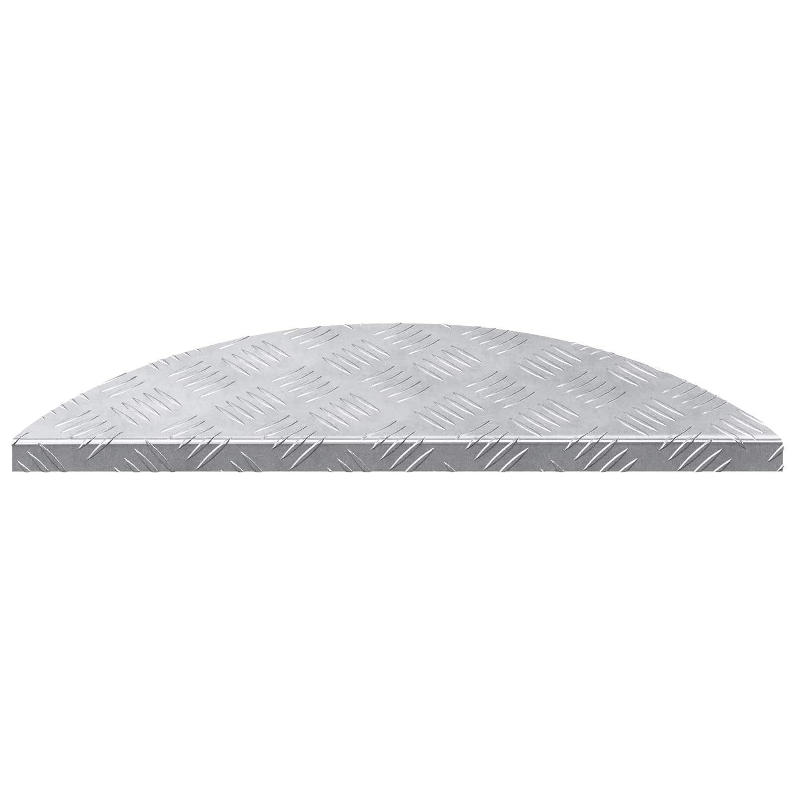 vidaXL Stair Tread 10 pcs 60 x 18 x 2.5 cm Silver Aluminium Crescent 2