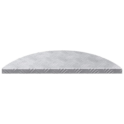 vidaXL Stair Tread 10 pcs 60 x 18 x 2.5 cm Silver Aluminium Crescent 2