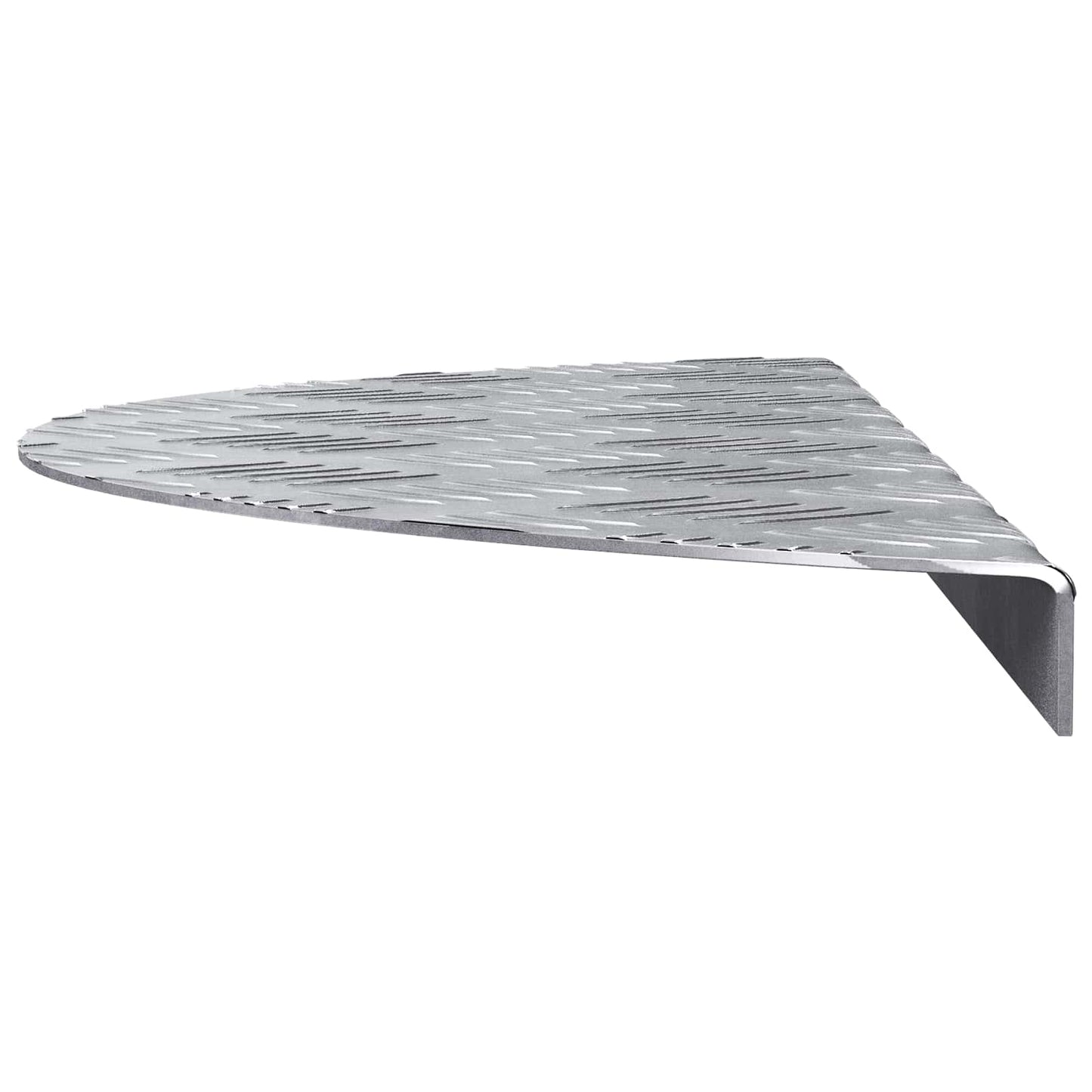 vidaXL Stair Tread 10 pcs 60 x 18 x 2.5 cm Silver Aluminium Crescent 3