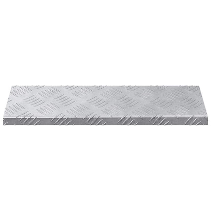 vidaXL Stair Tread 5 pcs 60 x 18 x 2.5 cm Silver Aluminium Rectangular 2