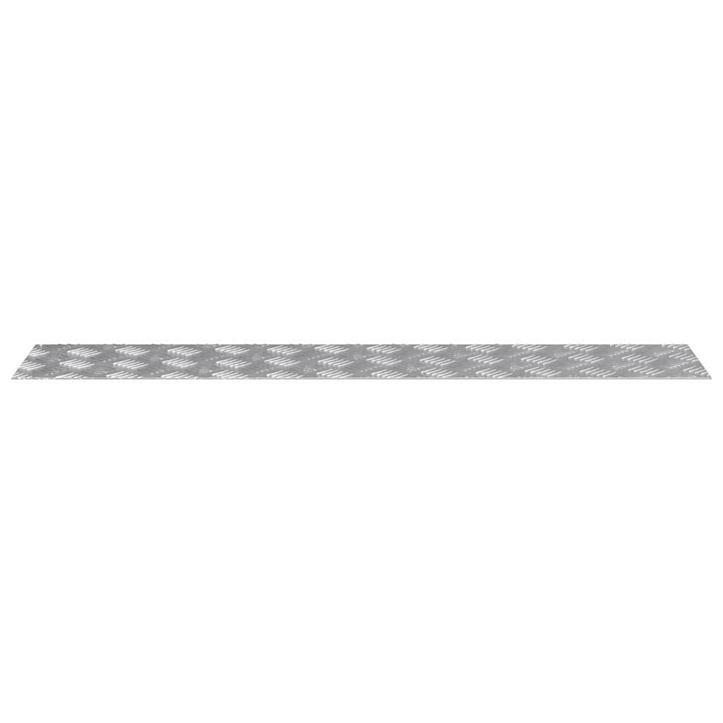 vidaXL Stair Tread 4 pcs 100 x 20 cm Silver Aluminium Rectangular 4